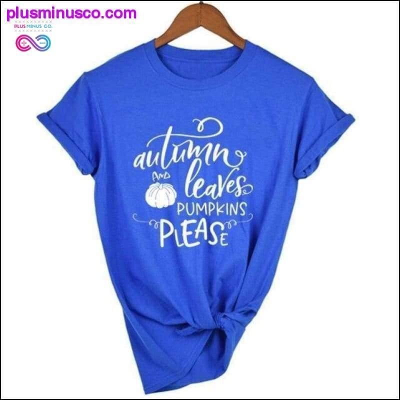 Цветна тениска с есенни листа || PlusMinusco.com - plusminusco.com