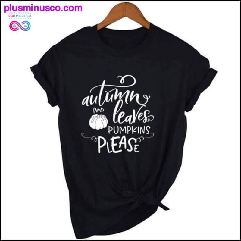 Barevné tričko Podzimní listí || PlusMinusco.com – plusminusco.com