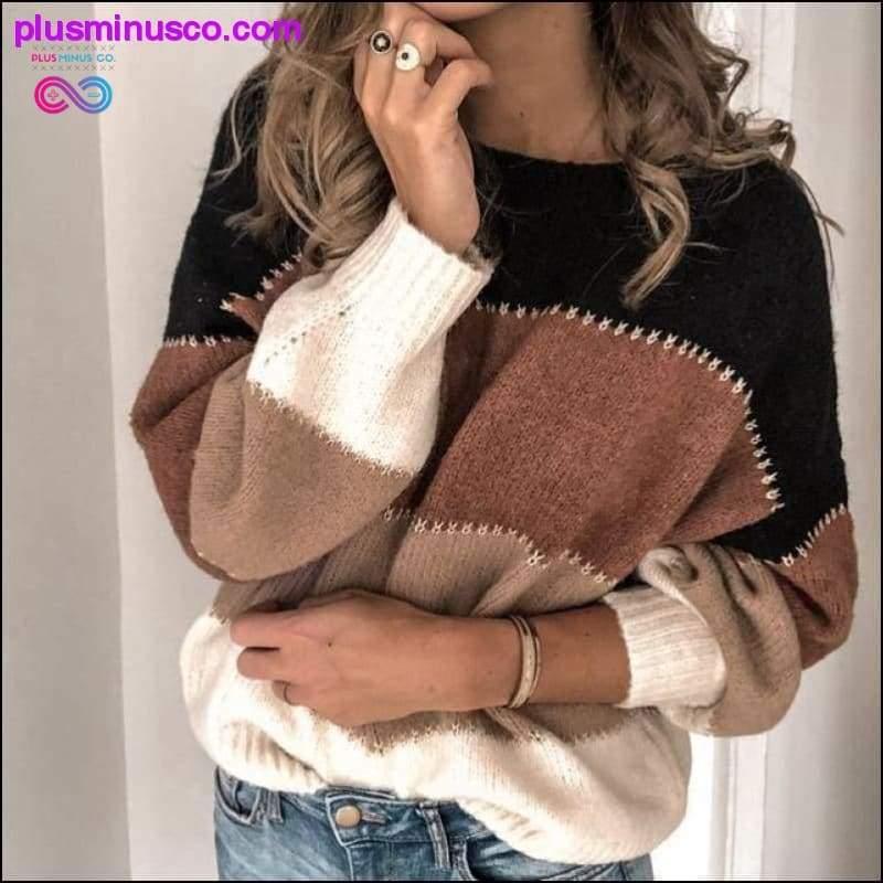 Autumn Winter Loose Leopard Print Sweater Womens Pullover - plusminusco.com