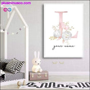 Baby-Poster, personalisiertes Mädchennamen-Poster, Kinderzimmer – plusminusco.com