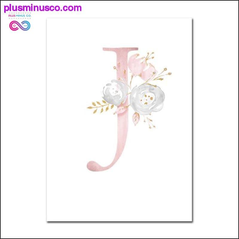 Baby-Poster, personalisiertes Mädchennamen-Poster, Kinderzimmer – plusminusco.com