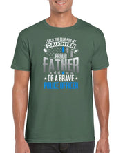 Atpakaļ The Blue For My Girlter Lepns tēva policista T-krekls - plusminusco.com