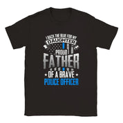 내 딸을 위한 Back The Blue 경찰관 티셔츠의 자랑스러운 아버지 - plusminusco.com