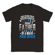 Back The Blue For My Daughter Proud Father of Police Officer T-Shirt - plusminusco.com