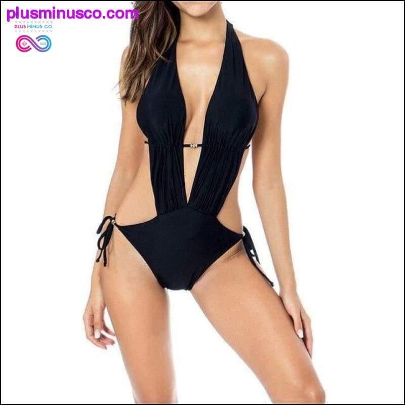 Jednodílné sexy tanga plavky bez zad - plusminusco.com