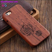 Huse Apple iPhone din lemn de bambus sculptat pentru iPhone - plusminusco.com