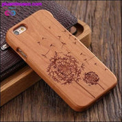 Obaly Apple iPhone vyřezávané z bambusového tvrdého dřeva pro iPhone - plusminusco.com