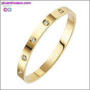 Bangles For Women Gold Rose Gold Silver Color Rhinestone - plusminusco.com