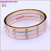 Bracelets pour femmes or rose or argent couleur strass - plusminusco.com