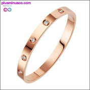 Bangles For Women Gold Rose Gold Silver Color Rhinestone - plusminusco.com