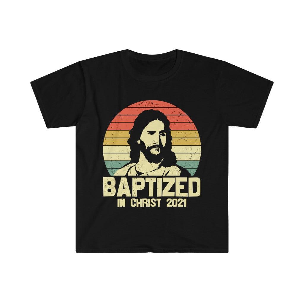 Døbt i Kristus 2021, Unisex T-shirt i blød stil Bomuld, rund hals, DTG, Herretøj, Normal pasform, T-shirts, Dametøj - plusminusco.com