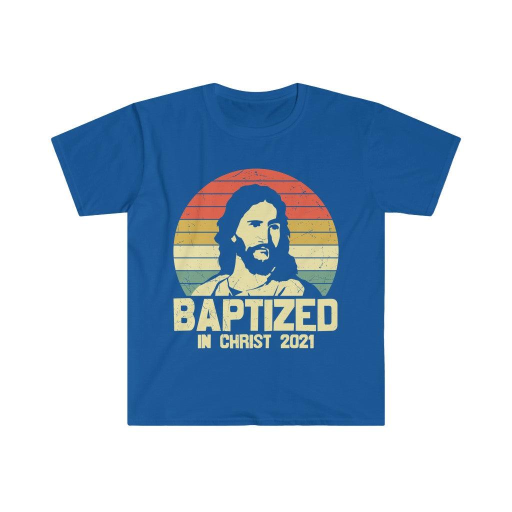 Batizado em Cristo 2021, Camiseta unissex estilo macio de algodão, gola redonda, DTG, roupas masculinas, ajuste regular, camisetas, roupas femininas - plusminusco.com