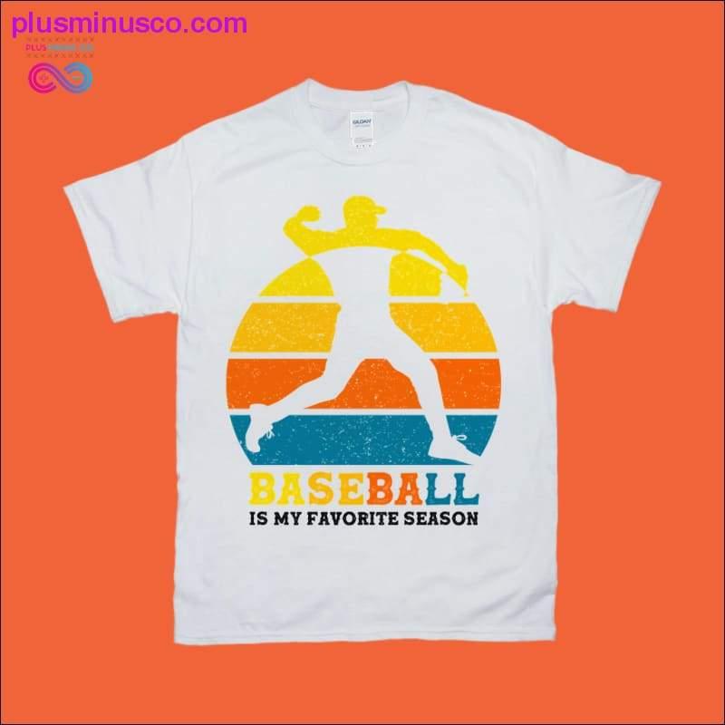 Baseball ist meine Lieblingsjahreszeit | Retro-Sonnenuntergang-T-Shirts - plusminusco.com