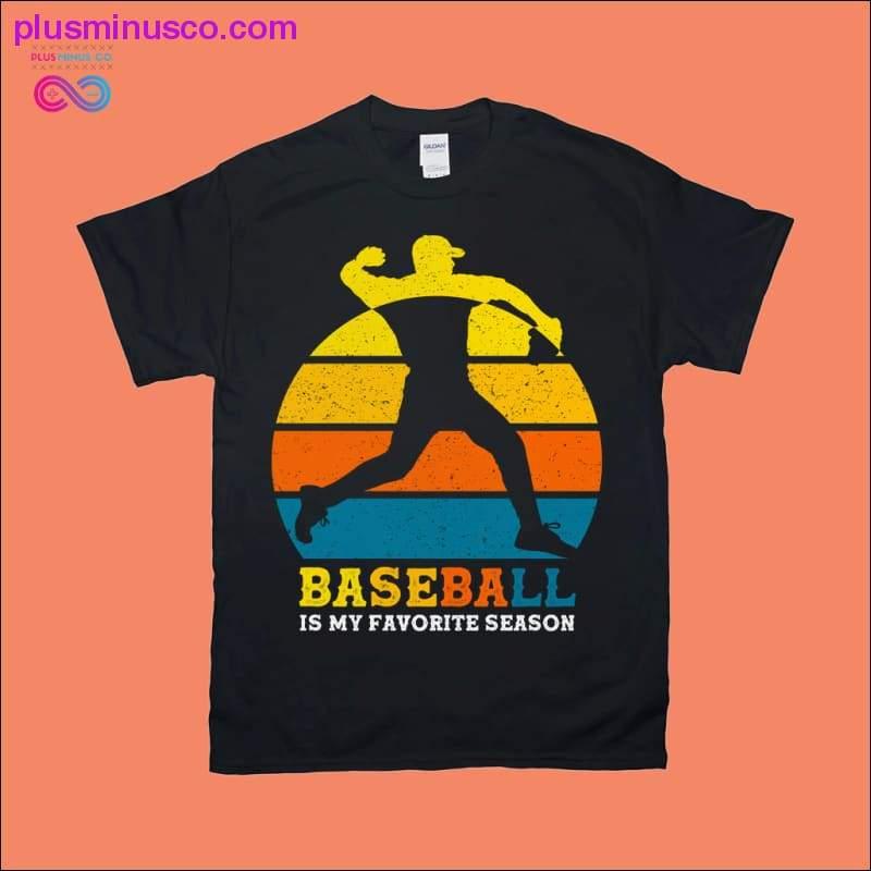 Beyzbol benim en sevdiğim Sezon | Retro Gün Batımı Tişörtleri - plusminusco.com