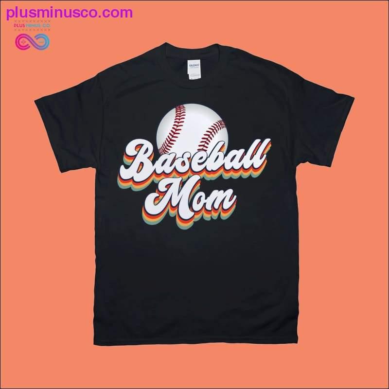 Beisbola mammas retro krekls, retro mammas dzīves T-krekli — plusminusco.com