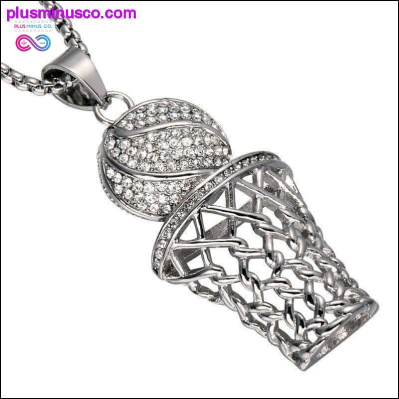 Ожерелье с баскетбольным мячом и обручем, золото, серебро, стальная подвеска-цепочка - plusminusco.com