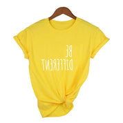 Farklı Olmak Tişörtleri Komik Alıntı T Gömlek Yaz Moda Hipster Sloganı Tees Kadın Rahat T-Shirt Camisetas Yaz Alıntı Gömlek - plusminusco.com