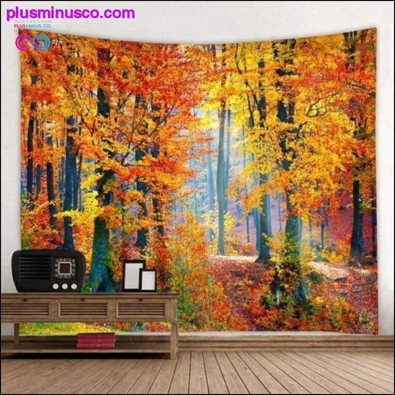 아름다운 자연 숲이 인쇄된 대형 벽 태피스트리 저렴한 가격 - plusminusco.com
