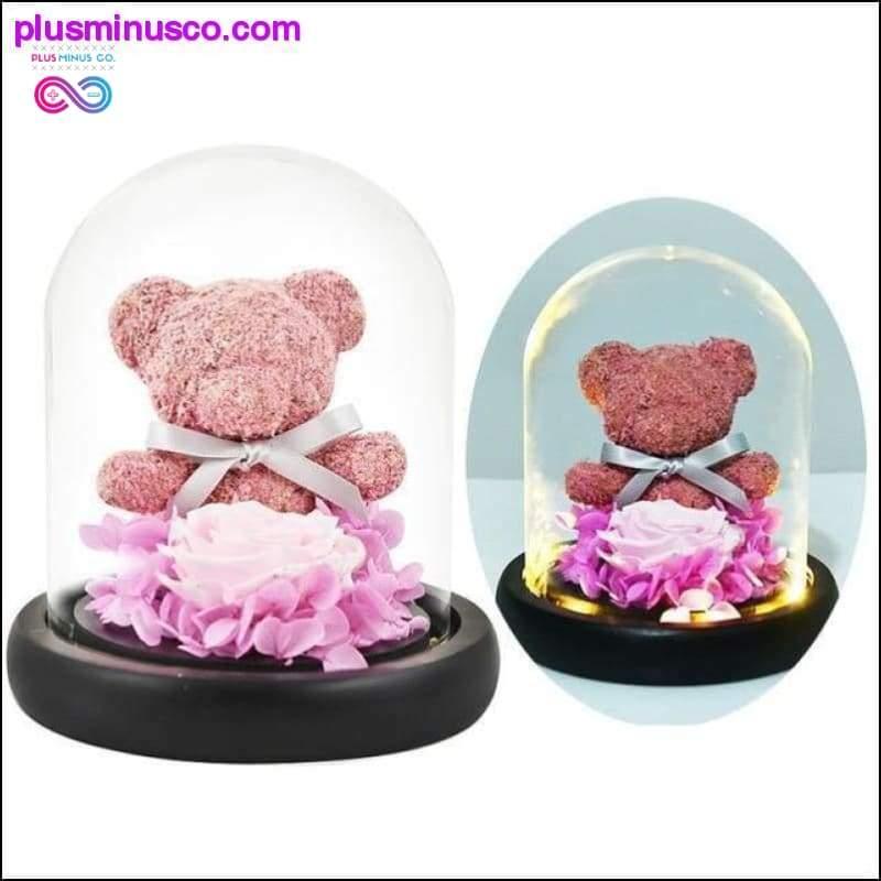 Beauty and the Beast Red Rose in a Glass Dome with LED Light - plusminusco.com