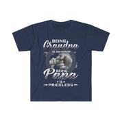 Isoisänä oleminen on kunniaa Isänä oleminen on korvaamaton isän T-paidat, Isänpäivälahja, Isän T-paita, Isoisän T-paita, Lahja isälle - plusminusco.com