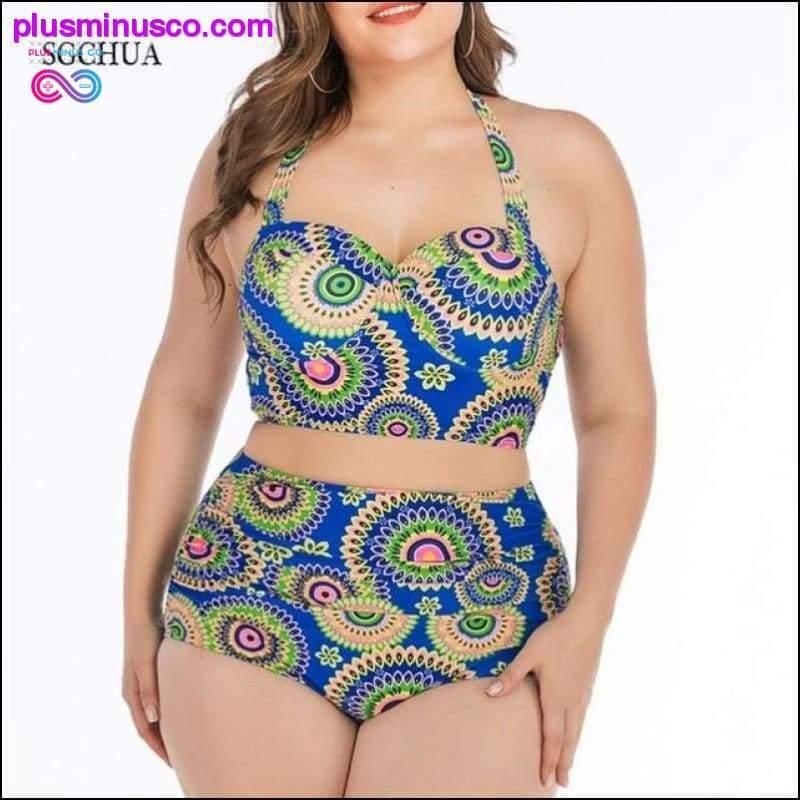 Bikini push up grande 4XL per costumi da bagno a vita alta grassi 2020 - plusminusco.com
