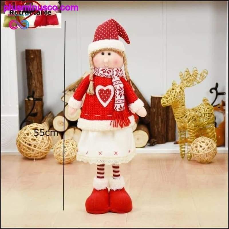 Velké zatahovací vánoční panenky (Sněhulák Santa Claus - plusminusco.com