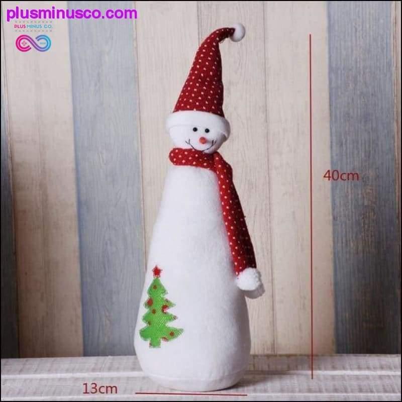 बड़े आकार की वापस लेने योग्य क्रिसमस गुड़िया (सांता क्लॉज़ स्नोमैन - प्लसमिनस्को.कॉम