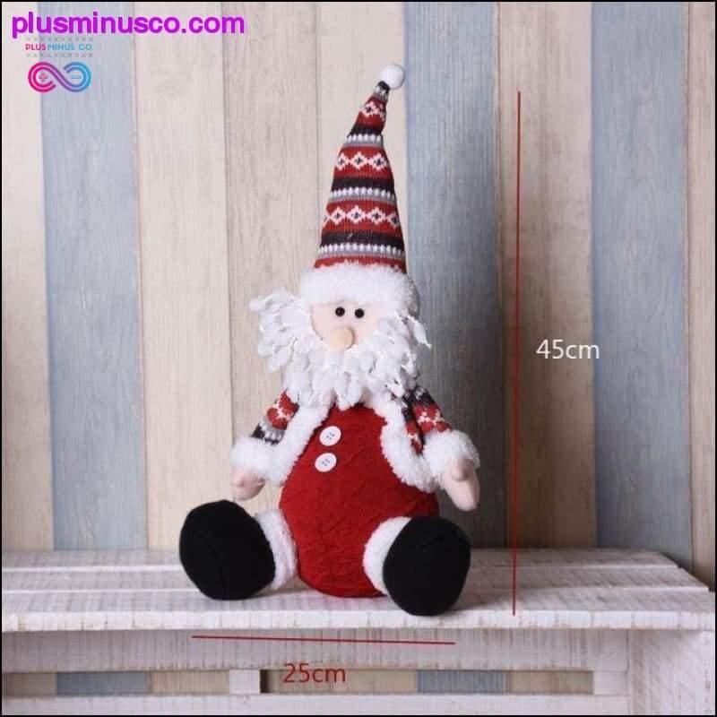 Stor størrelse tilbagetrækkelige juledukker (Julemanden Snemand - plusminusco.com