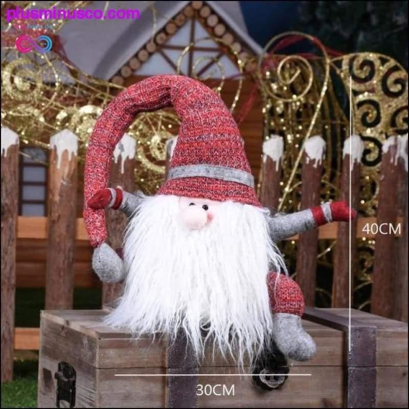 Büyük Boy Geri Çekilebilir Noel Bebekleri (Noel Baba Kardan Adam - plusminusco.com