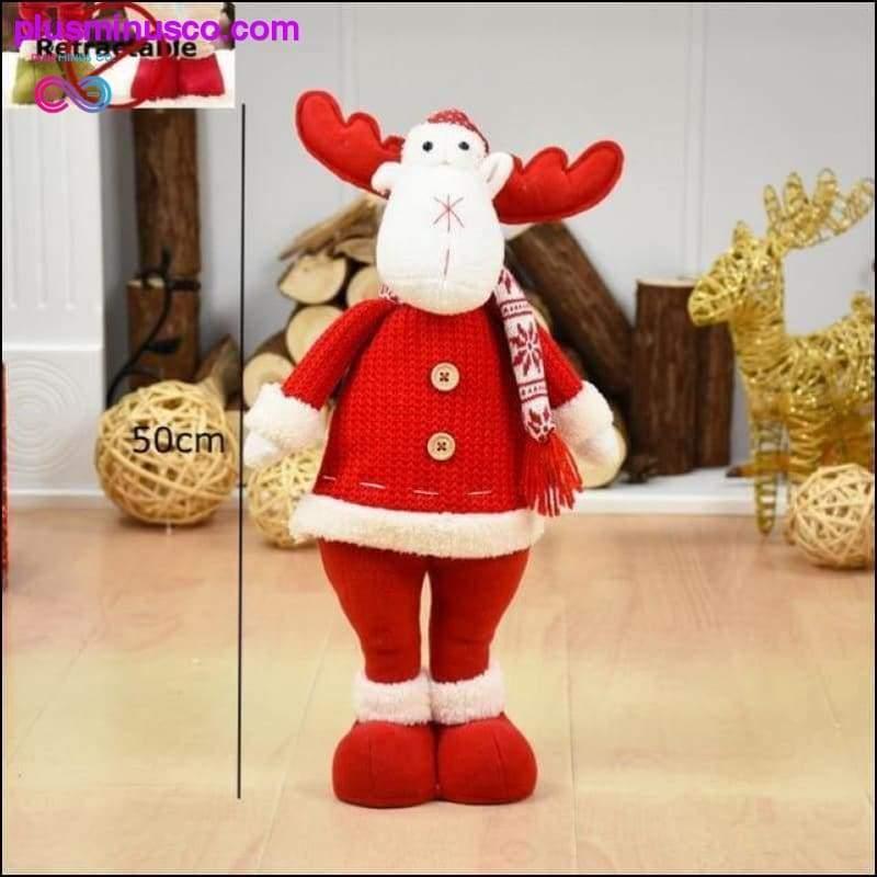 Nagy méretű visszahúzható karácsonyi babák (Mikulás hóember - plusminusco.com