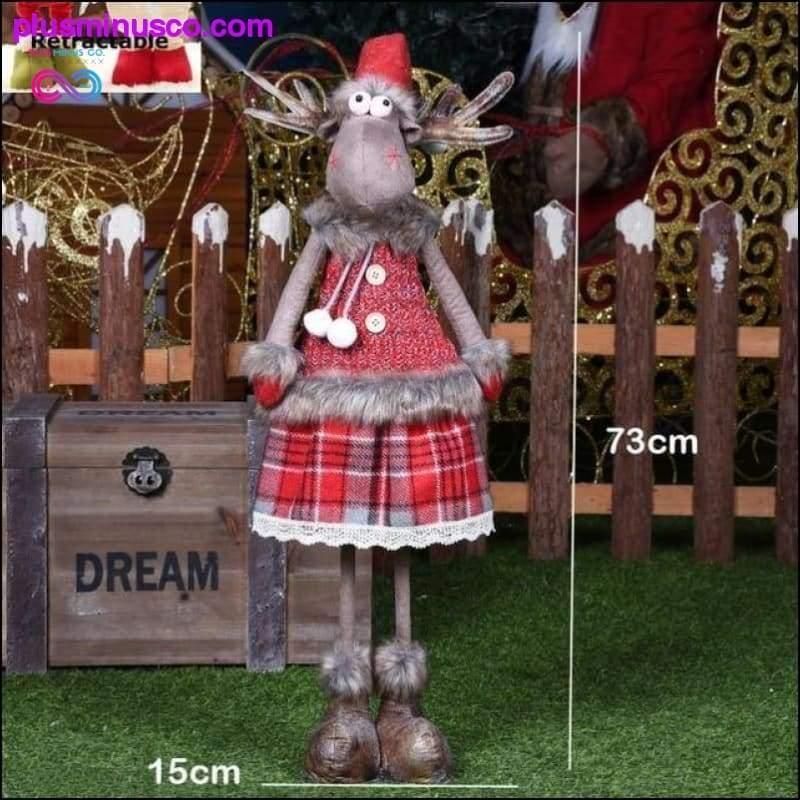 Große einziehbare Weihnachtspuppen (Weihnachtsmann-Schneemann - plusminusco.com