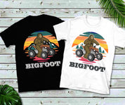 Bigfoot Atv Ride | Рэтра-футболкі, падарунак на квадрацыклах, падарунак на квадрацыклах, футболкі на квадрацыклах, язда на квадрацыклах, гонкі на квадрацыклах, падарунак на квадрацыклах - plusminusco.com