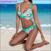 Bikini : Sieviešu peldkostīmi ar augšējo polsterējumu un ziedu drukas komplektu f2020 - plusminusco.com