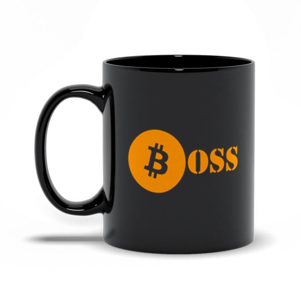 Bitcoin Boss Mug For Blockchain Crypto Currency Traders Black Mugs, Bitcoin Gifts - Gifts For Crypto Lovers, Gifts For Bitcoin Lovers - plusminusco.com