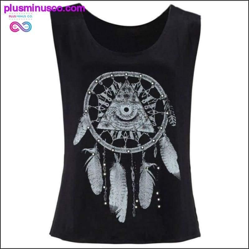 Black Dreamcatcher Tank Top - plusminusco.com
