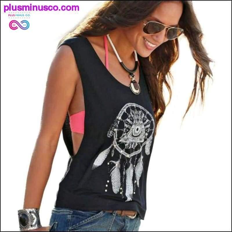 Black Dreamcatcher Tank Top - plusminusco.com