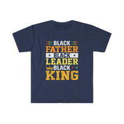 Black Father Black Leader Black King Afrocentric Tee T-Shirts, fathers day gift, funny Fathers Day gift, Black History Month Celebration Cotton, Crew neck, DTG, Men's Clothing, Regular fit, T-shirts, Tee, tees, Women's Clothing - plusminusco.com