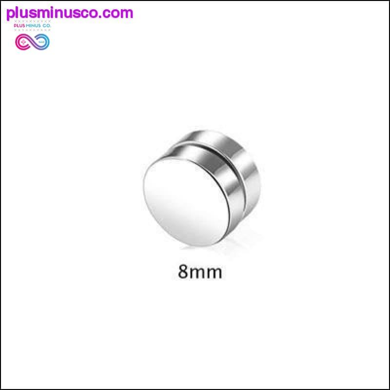 Kancing Punk Lingkaran Bulat Magnet Warna Hitam Silver - plusminusco.com