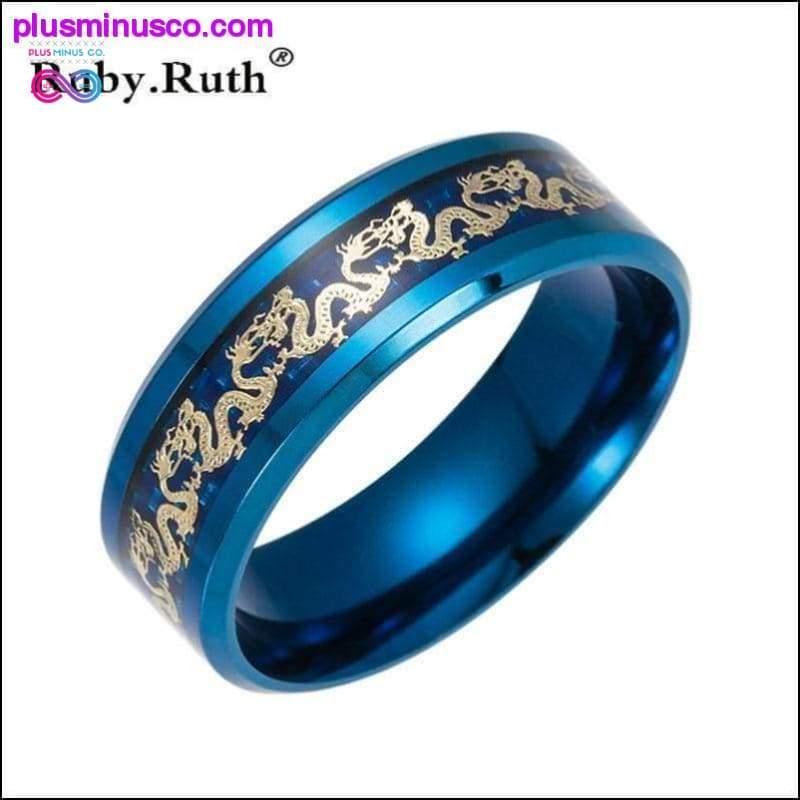 Black Stainless steel Ring Mens Chinese Traditional Gold - plusminusco.com