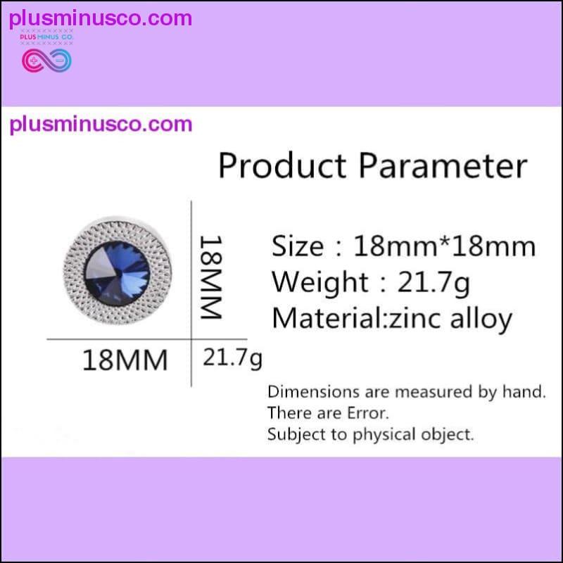 Blue Crystal Cone Cufflinks Men Classic Brand Blue Prismatic - plusminusco.com