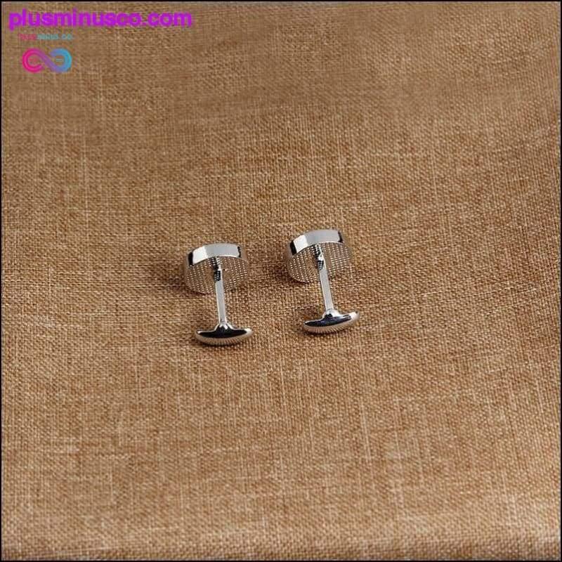 Blue Crystal Cone Cufflinks Men Classic Brand Blue Prismatic - plusminusco.com