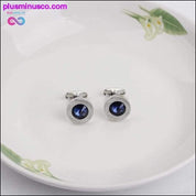 Blue Crystal Cone Cufflinks Men Classic Brand Blue Prismatic - plusminusco.com