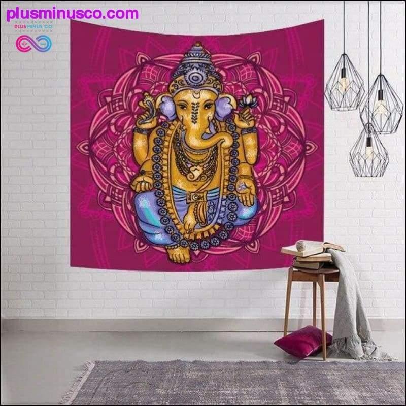 Blue Elephant Tapestry India Home Textile Mandala Tapestry - plusminusco.com
