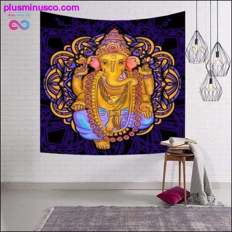 Blue Elephant Tapestry India Home Textile Mandala Tapestry - plusminusco.com