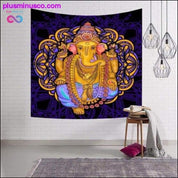 Tapisserie éléphant bleu Inde Home Textile Mandala Tapisserie - plusminusco.com