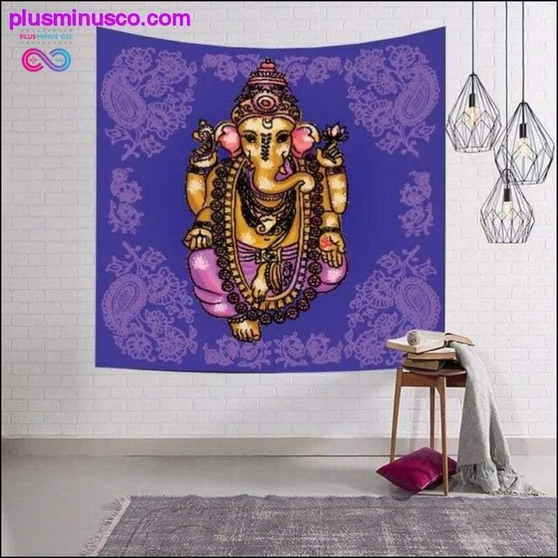 Blue Elephant Tapestry India Home Textile Mandala Tapestry - plusminusco.com