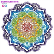 Bohemian Mandala Round Beach Tapestry/ Hippie Yoga Mat - plusminusco.com