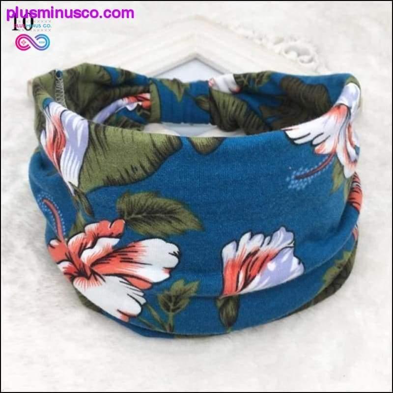 Bohemian Wide Cotton Stretch Headbands Women Headwrap Turban - plusminusco.com