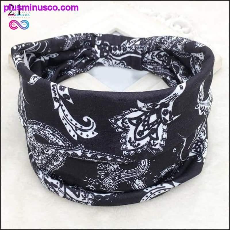 Bohemian Wide Cotton Stretch Headbands Women Headwrap Turban - plusminusco.com