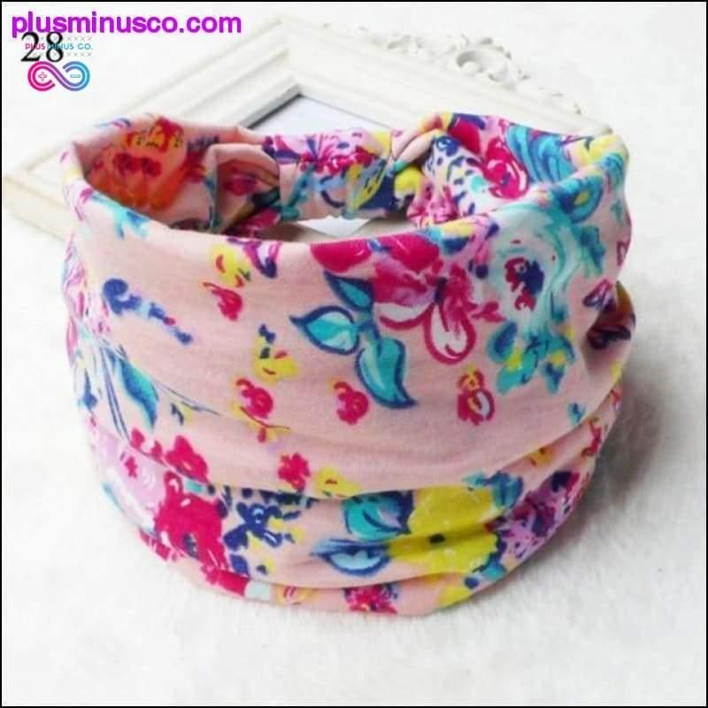 Bohemian Wide Cotton Stretch Headbands Women Headwrap Turban - plusminusco.com